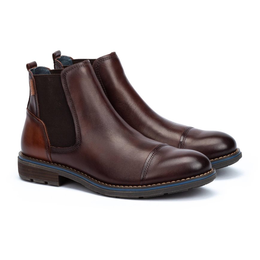 Men's Pikolinos YORK Ankle Boots Brown | NZ F03A987